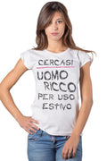 T-shirt Donna STREET STYLE Cotone Bio Slub